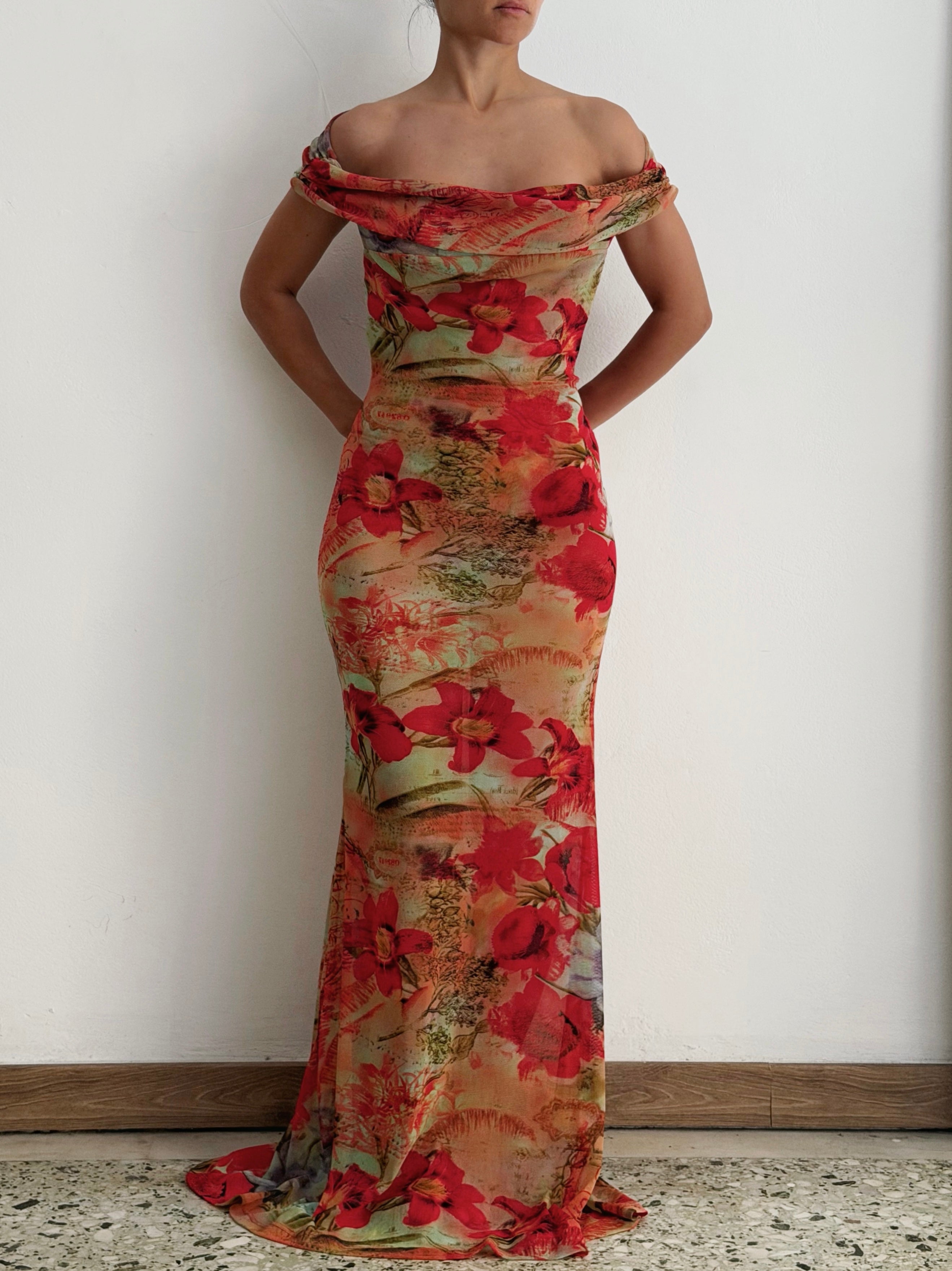 Lure Mesh Dress Bloom