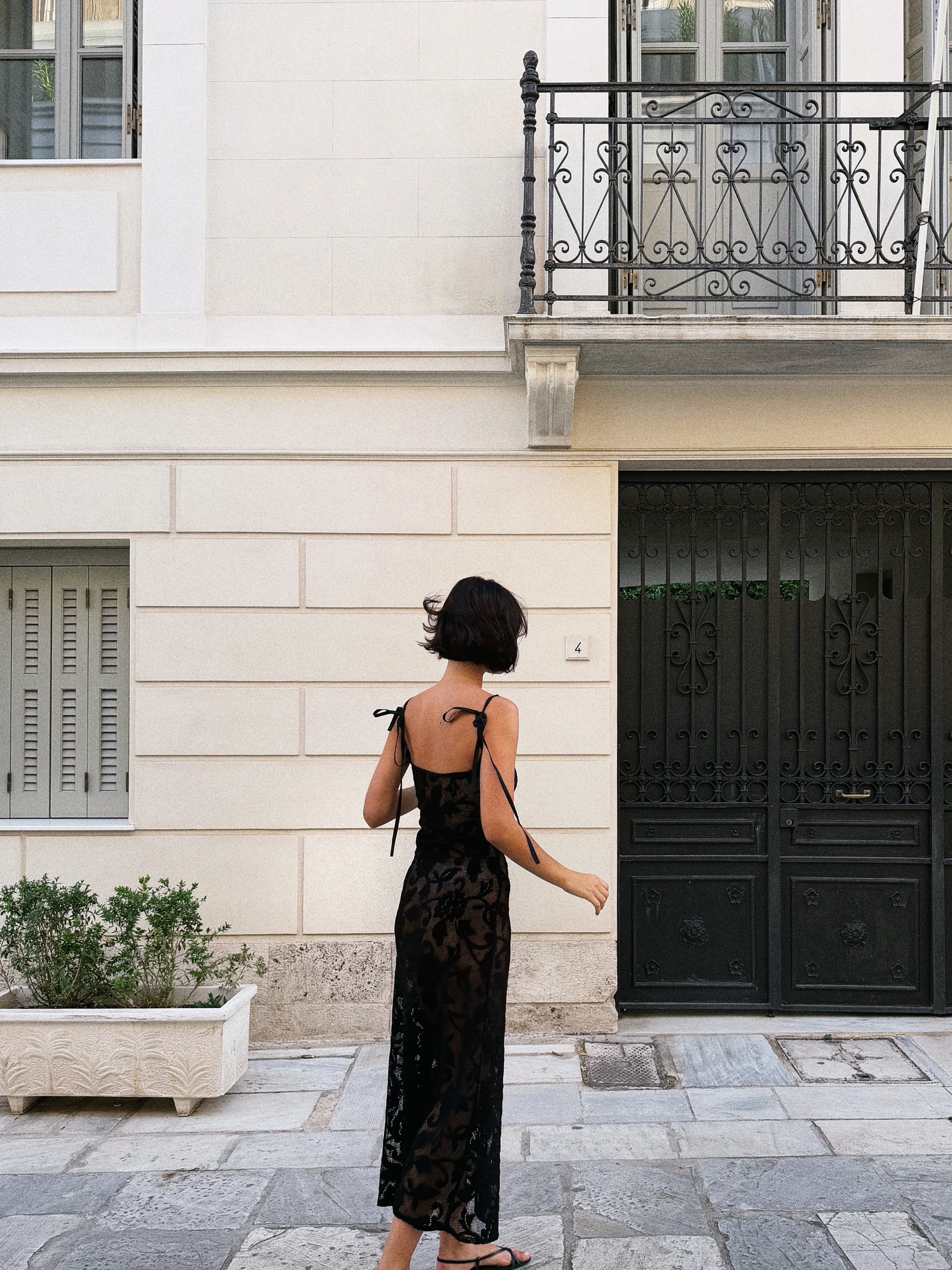Callisto Mesh Dress Black