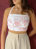 Halter Top Red Lines