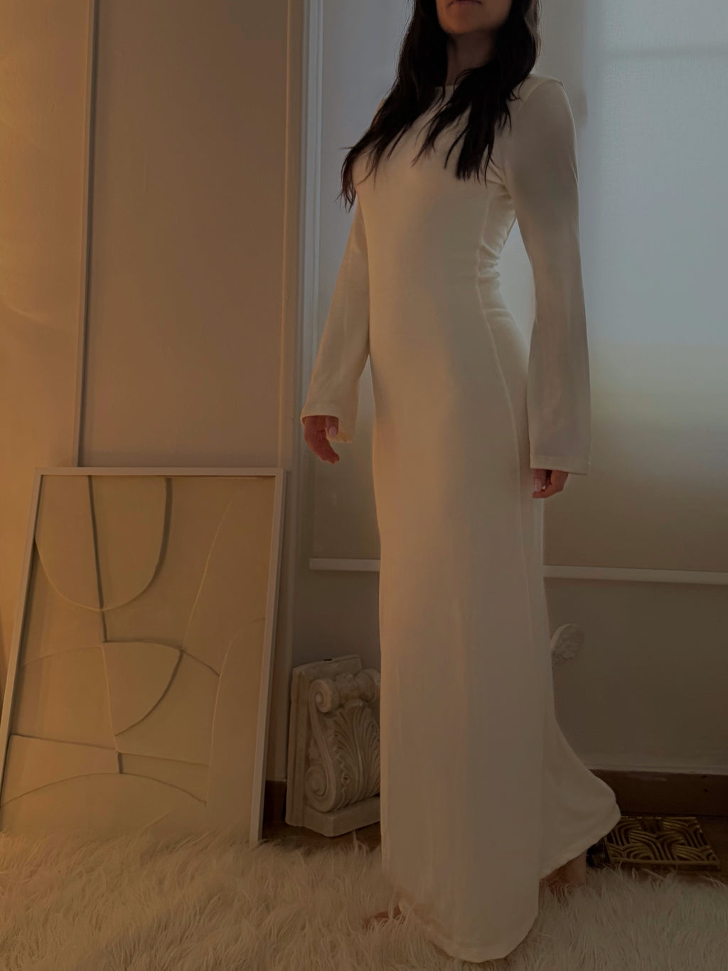 Ivory Knitted Dress