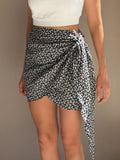 Knot Skirt Black Floral