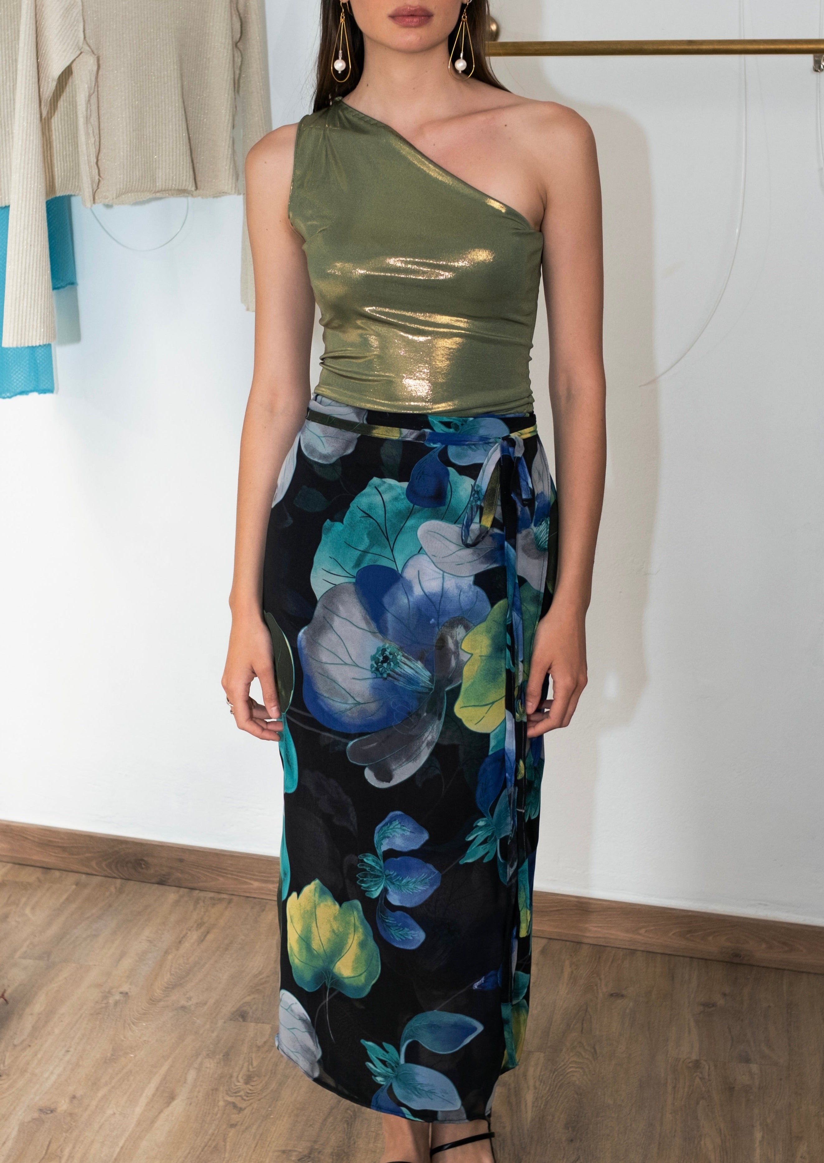 Anemone Mesh Wrapskirt