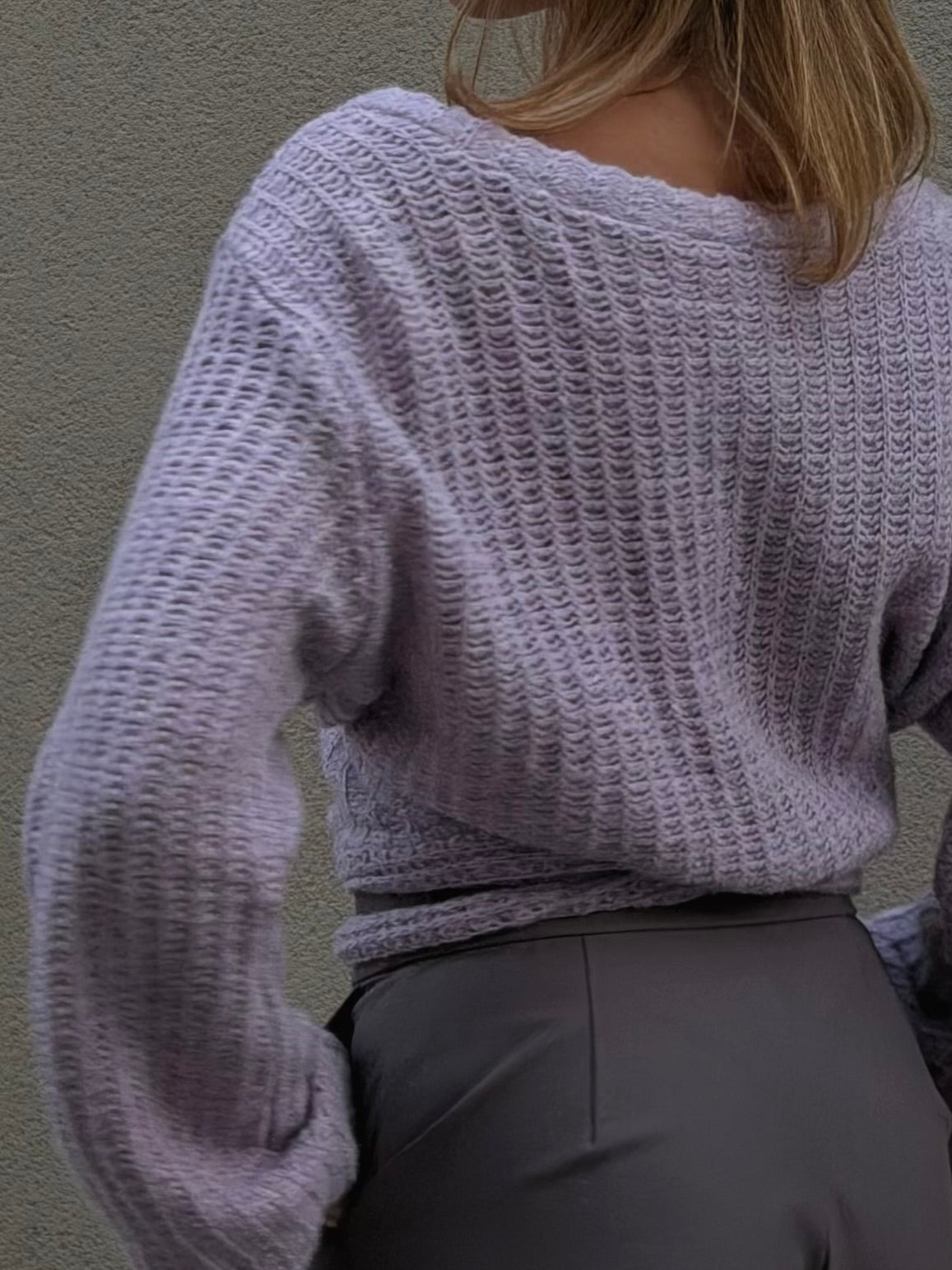 Knit Wrap Top Lavender