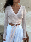 Knit Wrap Top Dusty Rose01