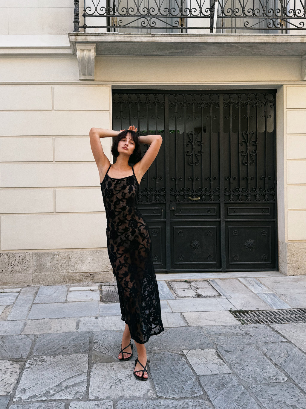 Callisto Mesh Dress Black