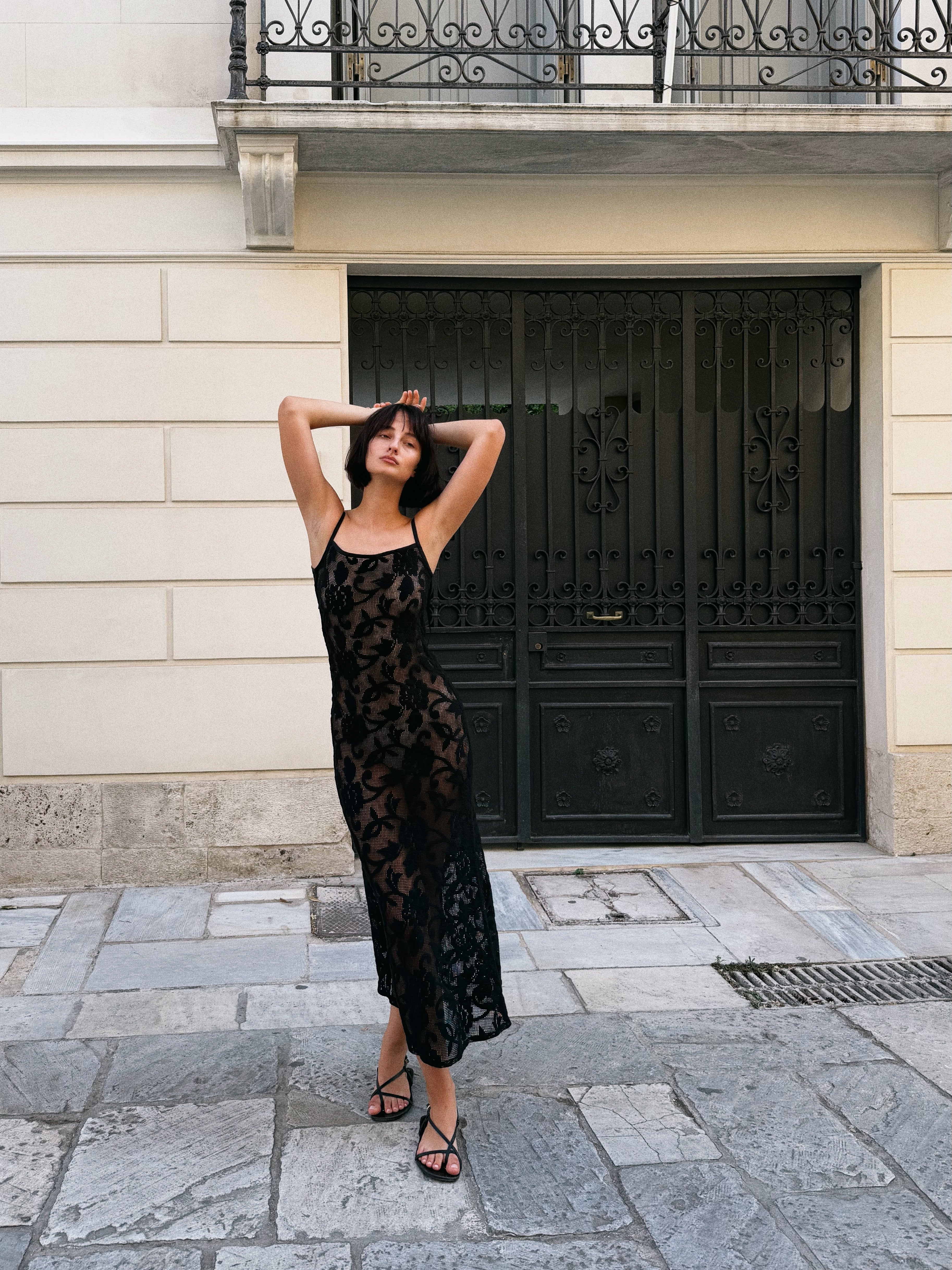Callisto Mesh Dress Black