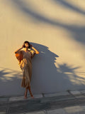 Kire Asymmetric Dress Golden