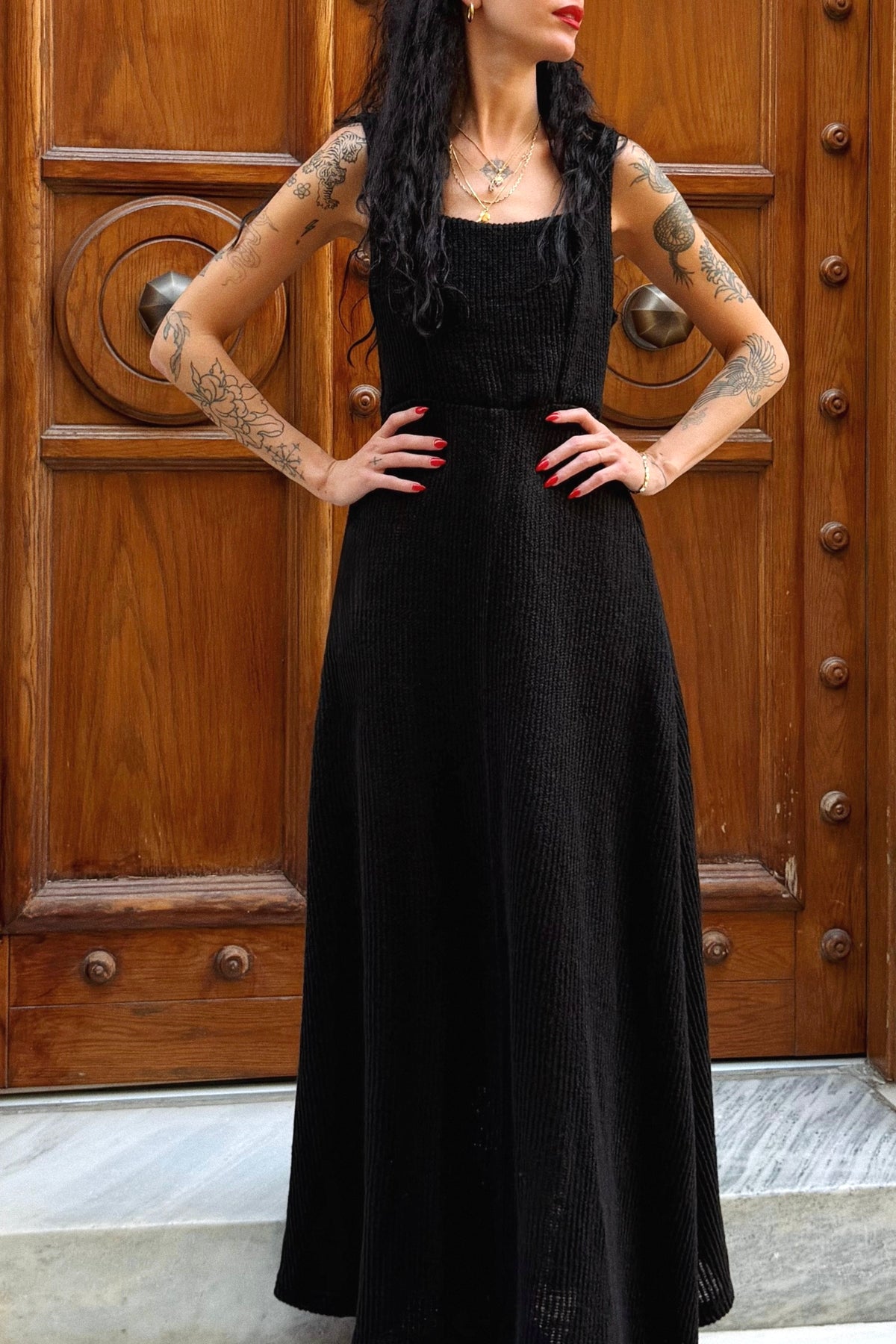 Knit Sundress Black