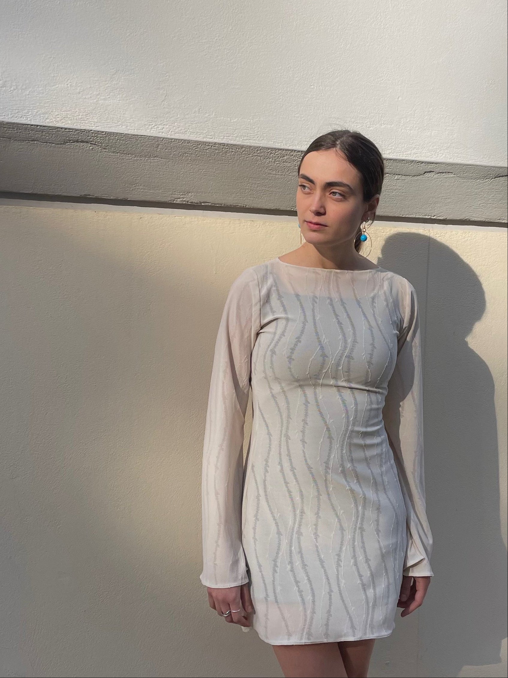 Ivory Mesh Dress  TITHEA