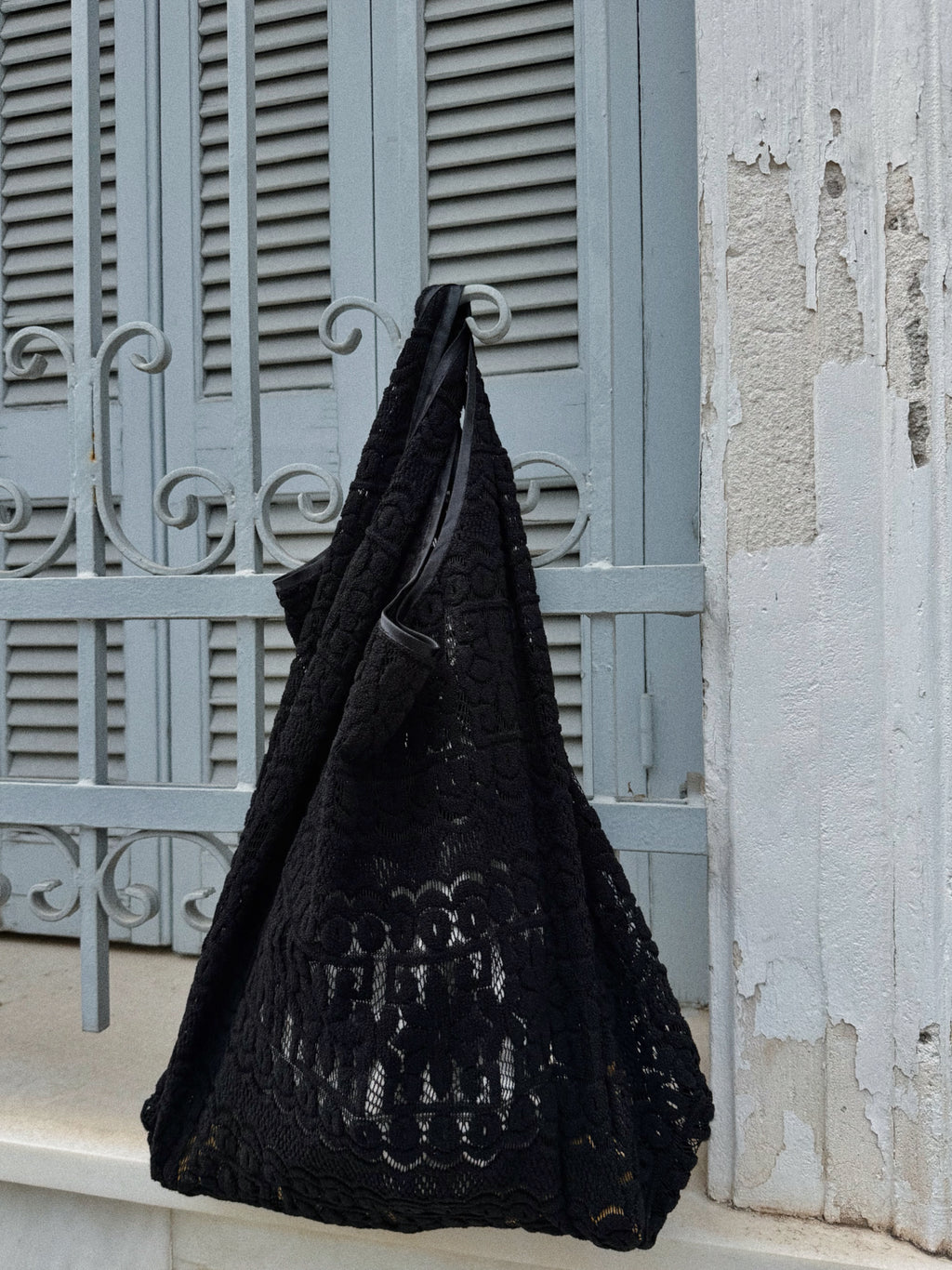 Sac Filet Noir Flower