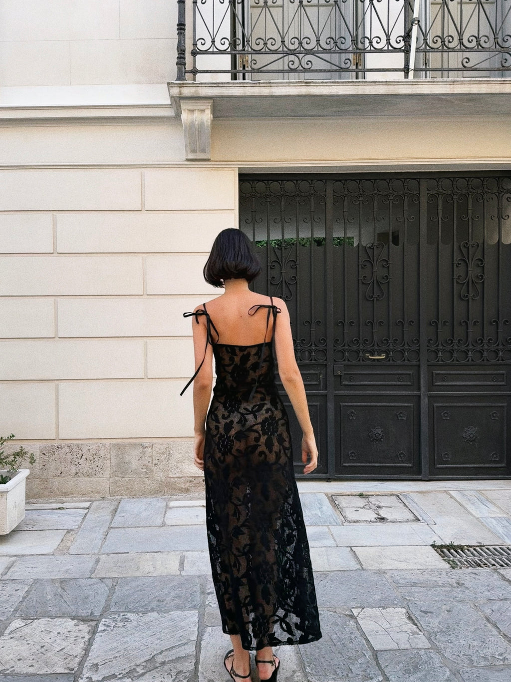 Callisto Mesh Dress Black