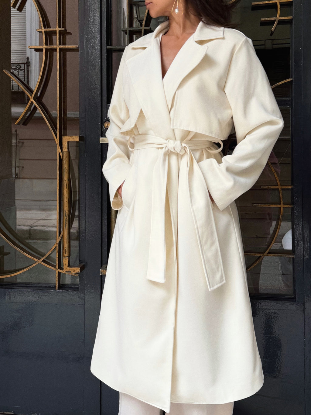 IVORY TRENCH COAT