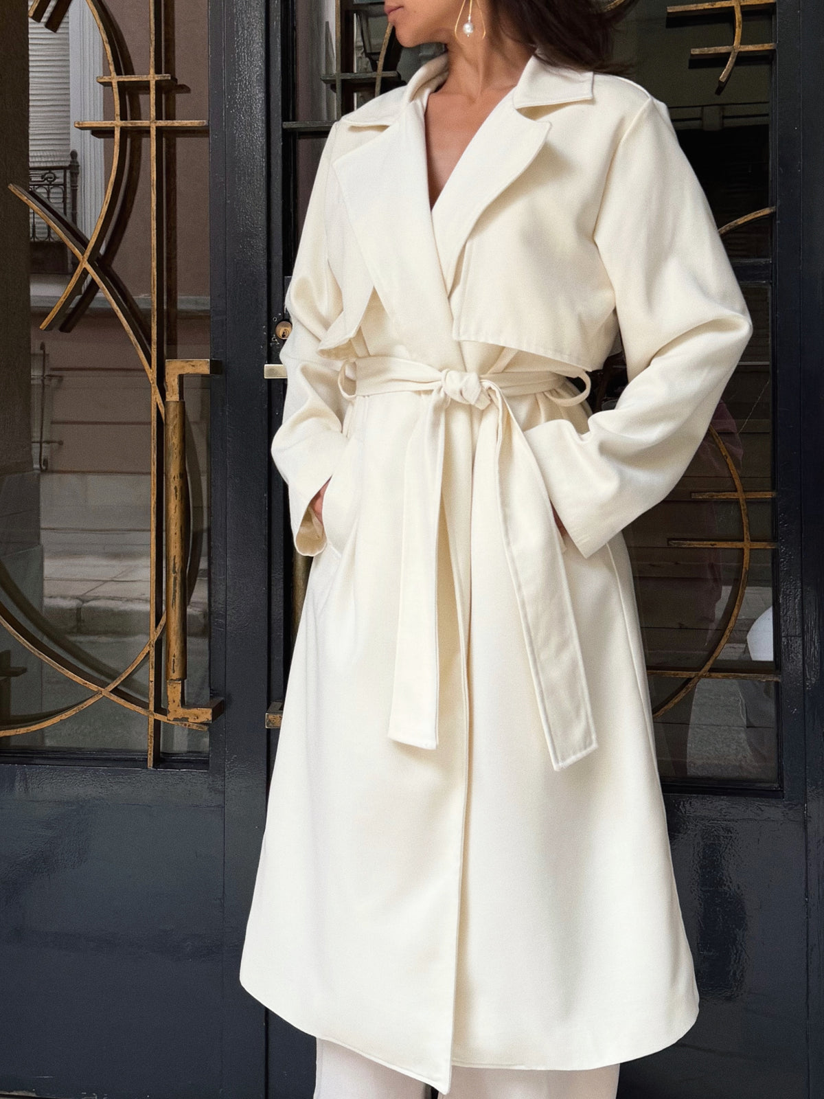 IVORY TRENCH COAT