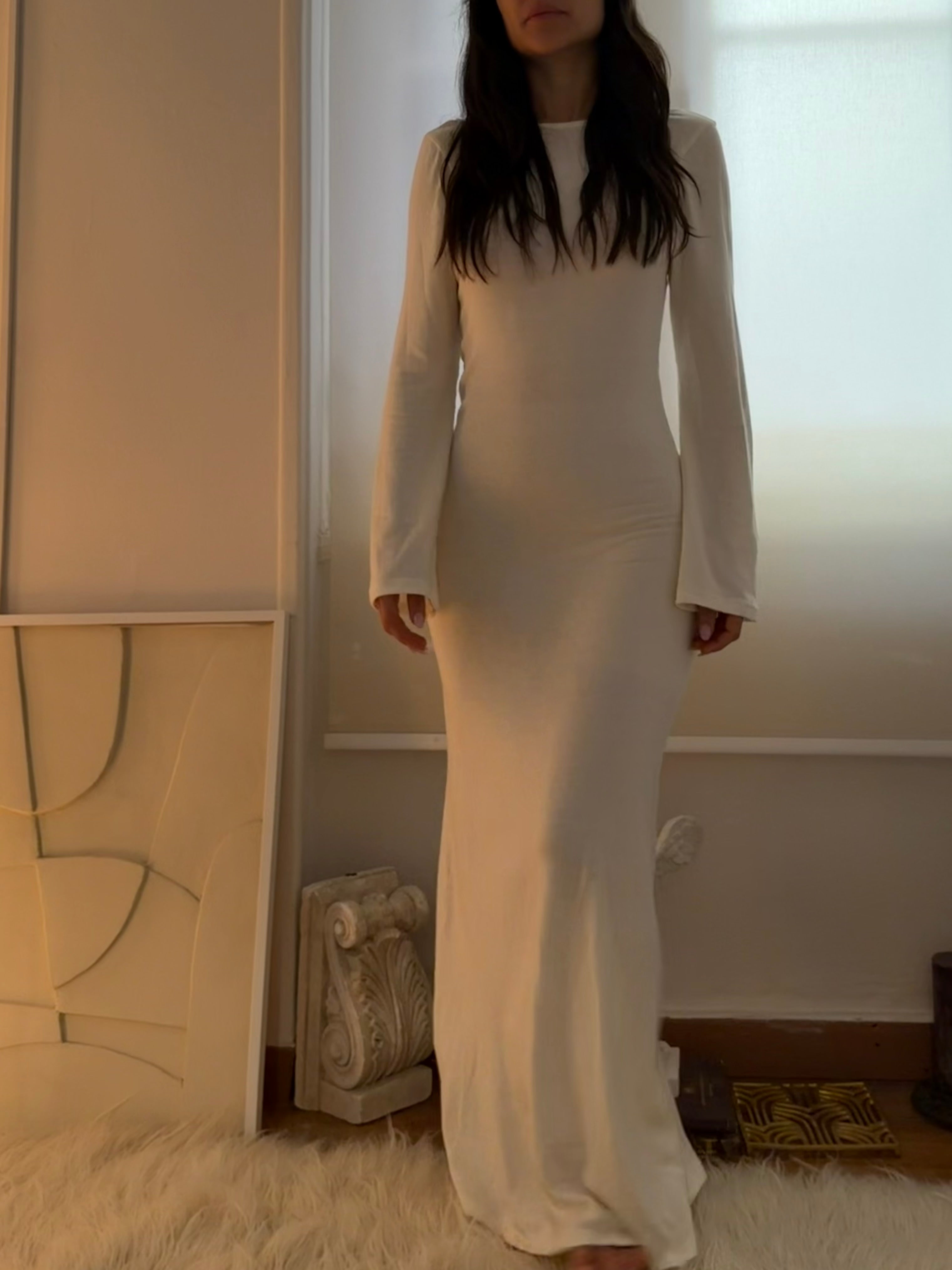 Ivory Knitted Dress