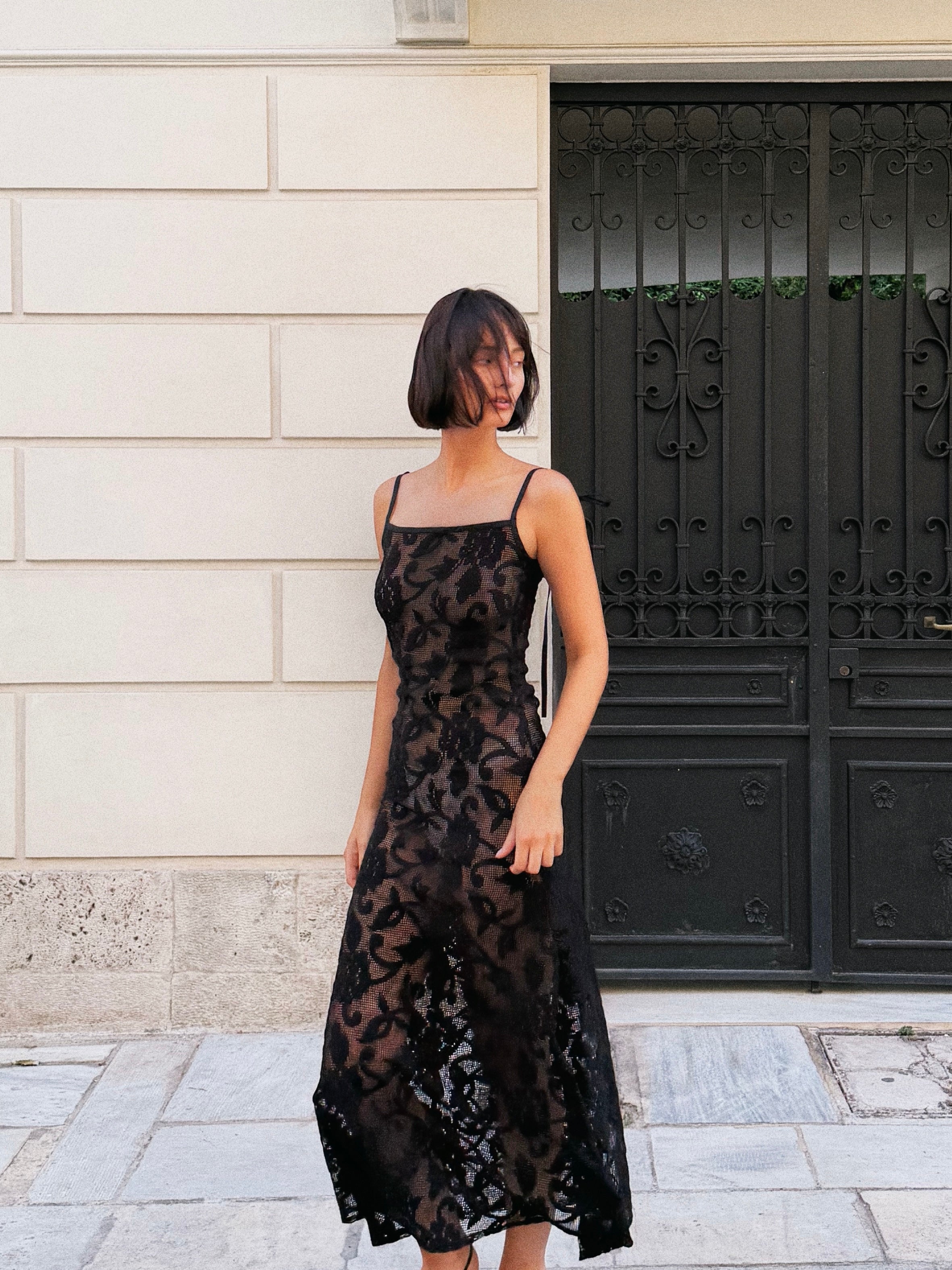 Callisto Mesh Dress Black