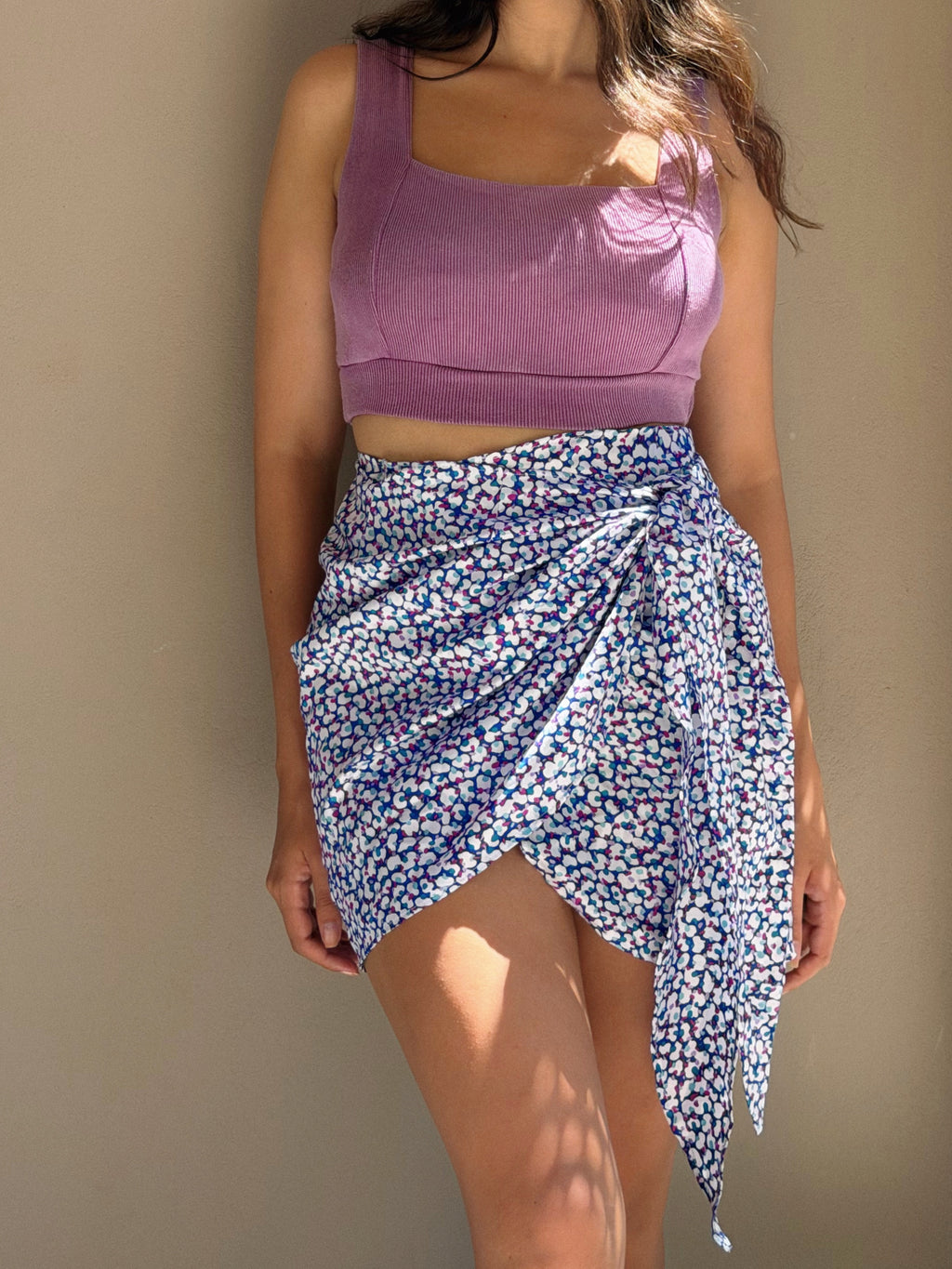 Knot Skirt Violet Mix