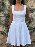Sundress Textured White Mini